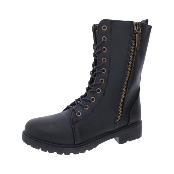 SEVEN 7 Mr. Zipper Women’s Combat Boot Black Size 7 - Picture 2 of 14
